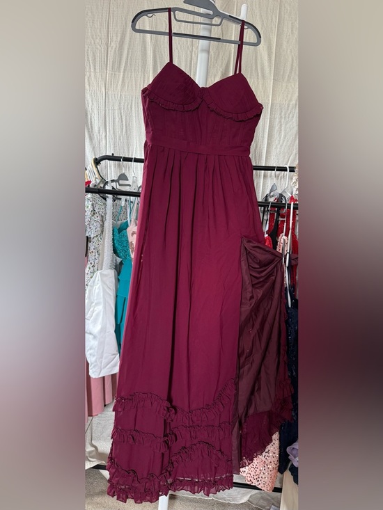 Dresses & Skirts - Elegant Burgundy Pleated Maxi Skirt - Women